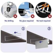 Wall-Mounted Kitchen Paper Towel Holder, Cabinet Paper Towel Rack, Hole-Free Towel Hanger, Iron Cling Film Storage Rack - Multicolor - View 9
