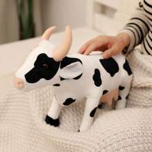 Plush Cow Stuffed Animal Doll, Cartoon Calf Doll, Chinese Zodiac Ox Soft Doll, Kids Birthday Gift, Photo Prop, Decorative Figurine
