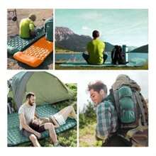 Colchão Automático Inflável Portátil Solteiro 210cm Com Travesseiro Acampamento Camping Viagem Impermeável - Preto - Visão 9