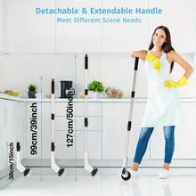 GENAI 电动旋转洗涤器，家用无绳清洁刷洗涤器，9 个可更换刷头，3 个可调节尺寸，适用于浴室淋浴浴缸玻璃车 - 彩色 - 查看 10