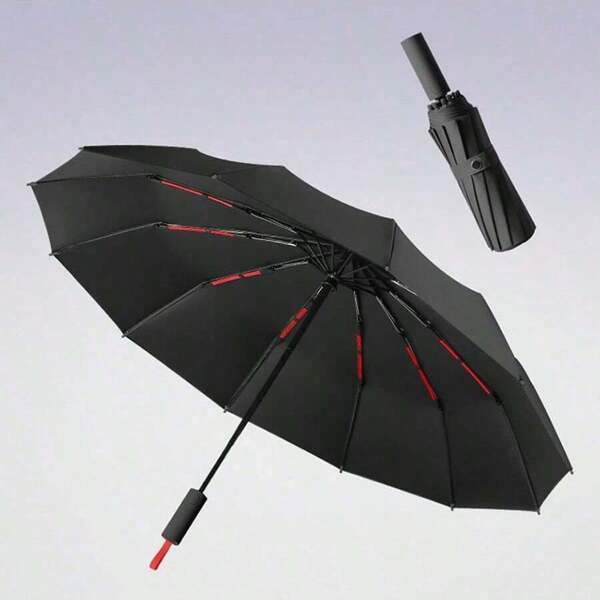 72 Bone Super Strong Windproof Automatic Sun Umbrella For Men Women Large Rainproof Sunproof UV Protection Folding Men Umbrellas (Black)