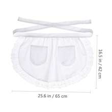 A Variety Of Colors And Styles Of Semi-Aprons-Fashionable Kitchen Clothes Suitable For Women, Chefs And Waitresses, Ruffled Hem, Very Suitable For Cooking And Service.