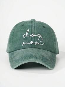 1pc Outdoor "Dog Mom" Embroidered Washed Baseball Cap, Adjustable Casual Sun Hat Suitable For Spring/Autumn, Travel, Unisex, Y2K Style - Washed Baseball Cap - View 17
