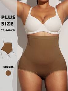 1pc Women High Waist Seamless Shapewear, Strong Tummy Control And Butt Lift, Plus Size