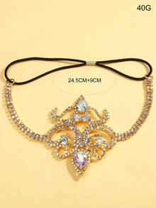 1pc Sexy Stretchy Rhinestone Leg Chain, Geometric Body Chain Jewelry, European & American Fashion Leg Accessory - Multicolor - View 7