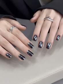 Transparent Black Magic Mirror Powder, Electroplated Mirror Powder, Aurora Glitter Powder, Simple Temperament, Nail Accessories, Diy Home Salon And Nail Supplies (1pc)