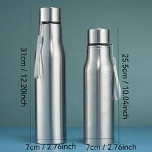 1 个 750ml/1000ml、25.3oz/33.8oz 316 不锈钢水瓶，男女通用便携式户外运动水杯，简易大容量徒步水瓶带手柄（非保温瓶） - 彩色 - 查看 2