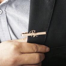 1pc Customized Stainless Steel Men Tie Clip, Personalized Groomsman Gift, Letter Combination Men Tie Clip, Wedding Tie Clip, Birthday Gift, Father's Day Gift, Easter Gift - Multicolor - View 6