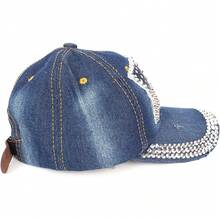 S.American Flag Baseball Cap Sparkle Rhinestone USA Flag Deim Hip Hop Hat - 1c - View 9