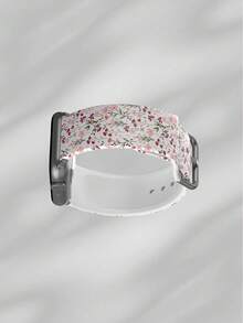 1 dây đeo thay thế họa tiết hoa màu hồng dễ thương mềm mại, đàn hồi và thoáng khí tương thích với 38mm 40mm 41mm 45mm 44mm 42mm 49mm, dây đeo silicon nhiều màu thời trang thường ngày cho Ultra Series, S10/SE/9/8/7/6/5/4/3/2/1 - trắng - Xem 4