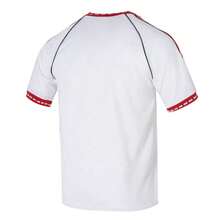 Adidas Camiseta de manga corta MUFC A JSY 91, con logotipo del equipo del Manchester United, cuello redondo, camiseta de fútbol para entrenamiento de fitness para hombres JF0376 - Blanco/Rojo - Ver 2