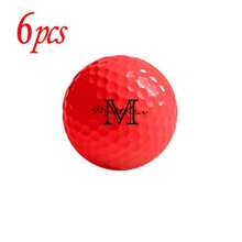 Personnalisé 3/6 pièces, Balle de golf moderne texte personnalisé en couleur, Cadeau de fête des pères, Noël, Six couleurs au choix, Distance et précision améliorées, Parfait pour les golfeurs, Accessoires de golf/Golf haute performance/Idéal pour anniversaires, Nouvel An, Saint-Valentin