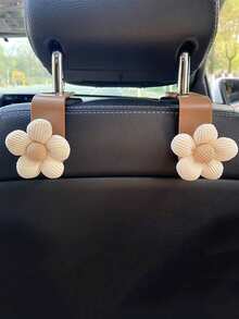 2pcs Car Hook Multifunctional Elegant Small Flower Backrest Storage Car Interior Supplies - one-size - View 18