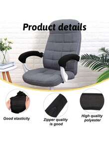 2pcs Elastic Stretchable Office Chair Arm Covers - Removable Washable Polyester Armrest Slipcovers Fit For Gaming & Desk Chairs Armrest Pads Covers For Universal Office And Gaming Chairs