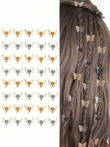 6 PIEZAS Pasadores de pelo pequeños de metal con mariposa, pasadores de pelo mini antideslizantes para flequillo y cabello lateral, estilo Y2K, accesorios de pelo vintage con diseño hueco, pasadores de estilo bohemio elegante para mujeres y niñas, pasadores de verano