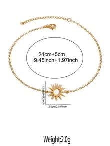 1 件女士向日葵手链，柔和光泽不锈钢手链，复古向日葵手链，乡村风格珠宝配饰，适合情人节、母亲节、母亲阵亡将士纪念日