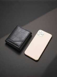 1 pieza Billetera multifunción para hombres con tarjetero plegable, diseño delgado de triple pliegue con múltiples ranuras para tarjetas, regalo ideal para hombres