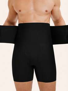 TAILONG Men's Shapewear Tummy Control Shorts High Waist Underwear Slimming Body Shaper Compression Boxer Brief - màu đen - Xem 1