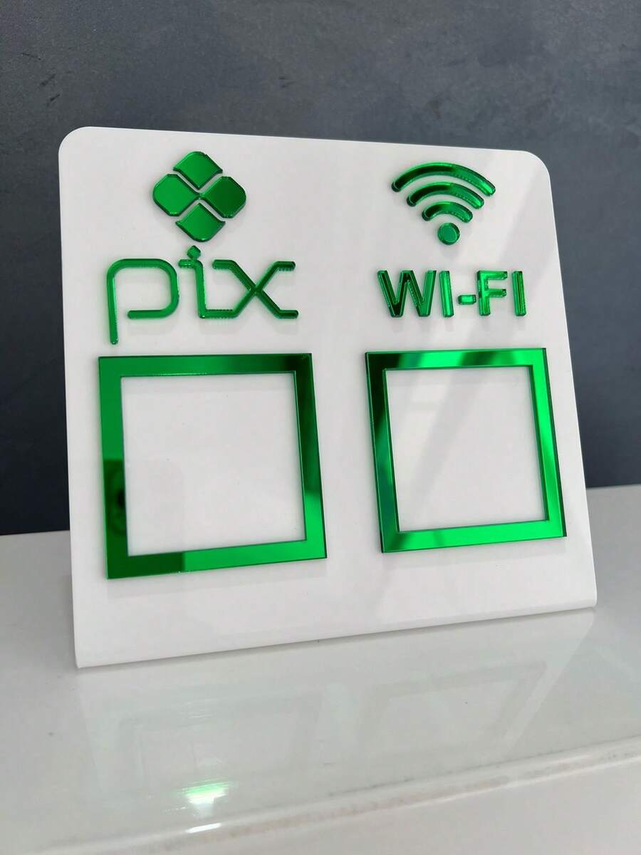 Pix Display Board Table Counter PIX And WI-FI - 白色與綠色 - 查看 1