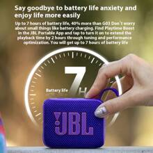 JBL Altavoz Bluetooth JBL Go 4 - Ultra portátil, resistente al agua y al polvo, gran sonido profesional con graves potentes, batería incorporada de 7 horas, fabricado en parte con materiales