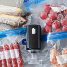 [Portable Vacuum] Handheld Household Vacuum Machine, 5.1*2in Vacuum Sealer,Vacuum Sealer Machine,Mini Vacuum,Sealing Machine,Vacuum Storage Bags,Electric Vacuum Pump Reusable Vacuum Bag 4pcs (22 * 21cm) + 1pc (26 * 34cm), USB Vacuum Machine