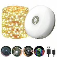 Luces magnéticas de campamento para exteriores, recargables por USB y portátiles, RGB con 8 modos, de larga duración de 2000mAh, luces colgantes para tiendas de campaña, luz blanca, de ABS+PC duradero