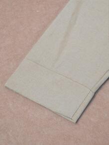 HOMEYEE 女士时尚单排扣西装外套，商务优雅专业复古休闲外套，加大码 - 杏色 - 查看 5