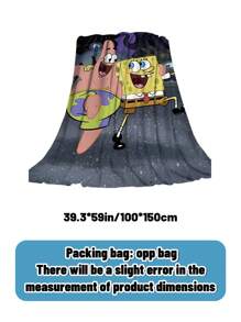 SPONGEBOB SpongeBob Schwammkopf Cartoon Digital Klimaanlagen Steppdecke ist bequem und weich als Badetuch