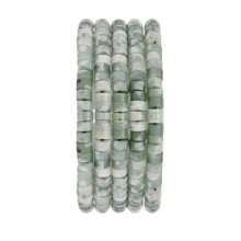 Pierres naturelles de 4x2 mm - Howlite, Agate, Quartz, Jaspe. Perles en forme de cylindre tube pour la fabrication artisanale de bracelets, colliers et accessoires de bijouterie DIY pour femmes