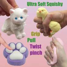 1/2 pzas Juguetes Squishy Taba - Juego de Juguetes Squishy Fufu con pollito, gato gigante y 2 squishies de patas, juguetes sensoriales suaves de lenta expansión para aliviar el estrés de niños y adultos - Multicolor - Ver 13