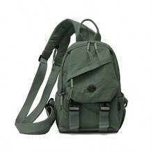 1 pieza Mochila multifuncional de nailon, Bolso de pecho para deportes al aire libre, Mochila ligera y sencilla, Bolso cruzado de hombro casual y de moda