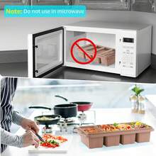 Silicone Freezer Tray With Lid - Silicone Freezer Food Molds- Large Ice Cube Tray,Silicone Freezer Container,Freeze & Store Soup, Sauce, Broth,Leftovers - Makes 4 Perfect 1 Cup - 2Pack-Nâu - Xem 6