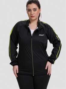 1PC Plus Size Women Sauna Jacket Zipper Long Sleeve Slimming Sweat Sauna Suit