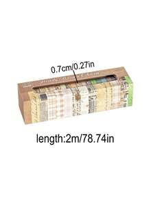 20卷/盒光影条纹系列胶带，彩色设计，适用于手册制作、景观美化等场合的纸质胶带，适合返校季、礼品包装和装饰，是送给朋友的完美礼物！ - 彩色 - 查看 3