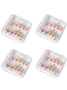 Caixa de armazenamento para armadura de 1/4 peças, caixa de joias com tampa articulada, caixa transparente para nail art, prateleira feita à mão, caixa de exposição de mesa, caixa de embalagem para produto acabado