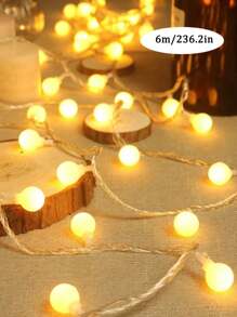 1pc, 1.5m/10LED, 3m/20LED, 6m/40LED, 10m/80LED Fairy String Lights Suitable For Bedroom, Tent, Wedding Party, Christmas, Balcony, Valentine's Day Decoration