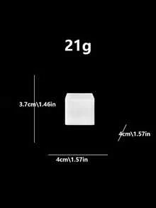 Set de 4 moldes de silicona en forma de cubo, juego 3D DIY, moldes para velas, manualidades de velas con cuentagotas, adornos de resina con espejo, accesorios creativos para el hogar - Blanco - Ver 6