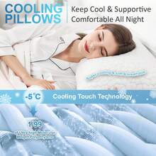 Cooling Bed Pillows For Sleeping Shredded Memory Foam King Pillows 2 Pack Gel Pillows King Size Set Of 2, Support Yet Soft Adjustable Pillow For Side, Back Sleepers - 白色 - 查看 6