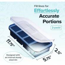 Silicone Freezer Tray With Lids, Perfect For Storing Broth, Leftovers, Rice, Sauce And More, Silicone Soup Freezer Molds For Meal Prepping - Blueberry - Quả việt quất - Xem 4