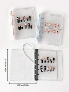 Beautizon Nailartlab 1 buah Buku Penyimpanan Seni Kuku yang Dapat Dipakai - Album Koleksi Kartu Warna Kuku Transparan, Desain Lembar Lepas yang Dapat Dilepas, Buku Tampilan & Pengorganisasian Sampel Kuku Profesional - MultiWarna - View 5
