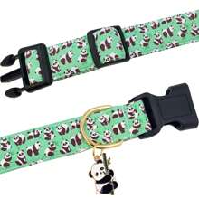 Collier pour chien mignon avec motif panda, colliers pour chiens réglables avec pendentif pour animaux de compagnie de petite, moyenne et grande taille comme Pit Bull/Bouledogue/Carlin/Husky