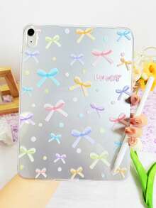 1 件透明外壳波尔卡圆点蝴蝶结字母彩色绘画轻巧超薄软壳，极简主义/个性化/创意/卡通/原创设计/可爱 TPU 平板电脑保护单壳，兼容 iPad Mini 1/2/3/Mini 4/Mini 5/Mini 6/Mini 7/9.7/10.2/10.5/10.9/11 英寸/10 代/Air 11 英寸(M2)-2024/Pro 11 英寸(M4)-2024/iPad Air 11 英寸(M3) 2025/iPad(A16) 11 英寸第 11 代 2025、Apple Model A7/A8、型号、产品不包括笔 - 彩色 - 查看 3