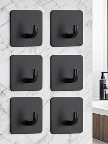 Edelstahl Haken ohne Bohren, starker Klebe-Bademantel- und Handtuchhaken, Wand-Schlüssel-Hänger, Badezimmer- und Küchenzubehör, Halter, Kleiderständer, rostfreie Dusch-Hängevorrichtung, nagel-freier, kleiner Haken-Organizer