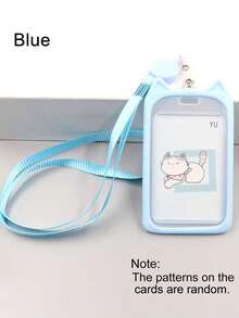 卡通可爱猫咪卡套证件卡套伸缩挂绳保护套吊坠工作公交银行照片卡套Kpop卡套 - 彩色 - 查看 11