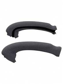 2pcs Elastic Stretchable Office Chair Arm Covers - Removable Washable Polyester Armrest Slipcovers Fit For Gaming & Desk Chairs Armrest Pads Covers For Universal Office And Gaming Chairs