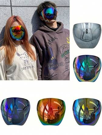 1 st. helmask, imskyddande och stänkskyddande skyddsglasögon för cykling, dammskyddande ansiktsskydd med dubbelsidigt skydd