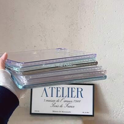 High Transparency Acrylic Color Matching Case (Without Pen Slot) For IPad 11th/10th IPad Pro Series IPad Air 4/5/6 M3/M4 Mini 6/7 Compatible With IPad Full Series