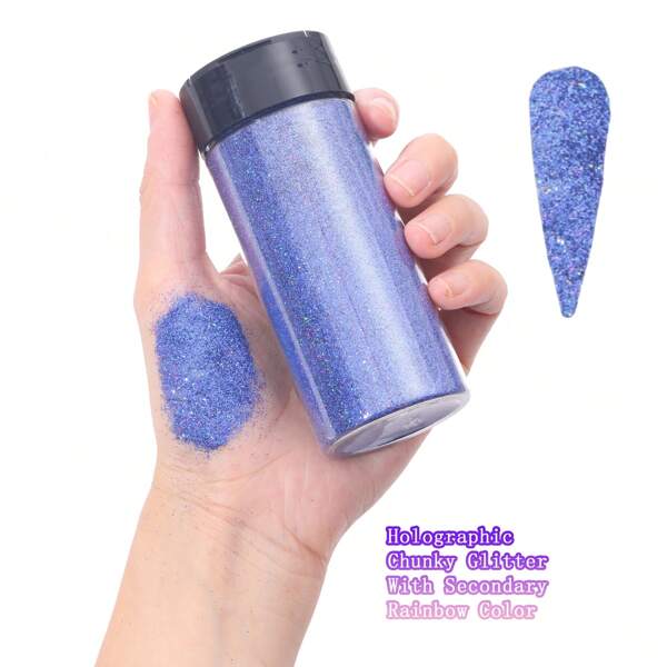80g/2,85oz Glitter Ultrafino Holográfico, Pó de Glitter em Resina 1/128" Lantejoulas para Copos, Artesanato em Resina, Slime, Pintura de Unhas, Decoração de Festival, Enfeites de Natal