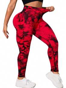 Plus Size Women Seamless High-Waisted Yoga Pants, Oversized Yoga Pants Are Very Fat, Can Be Worn With A High Waist And Nude. They Are 9/10 Plus Size Leggings, Yoga Pants And Leggings Yoga Pants Plus Size Plus Size Gym Clothes Tie-Dye - 紅札 - 查看 9