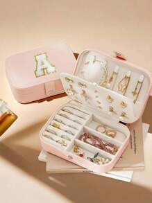 3-Layer Large Capacity Jewelry Storage Box, Portable Jewelry Storage Box, Dressing Table With Drawer Jewelry Storage Box, Gift Leather Jewelry Box, Exquisite Display Packaging Storage Container, Bathroom Organizing Storage Box, Desktop Storage Drawer Box, Stackable Storage Box, Jewelry Earrings, Necklaces, Bracelets, Watch Storage Display Box, Exquisite Display Packaging Storage Device, Are Ideal Gifts For Wife Room Decoration, Home Decoration, Bathroom Decoration, Bedroom Decoration. Suitable For Rings, Necklaces, Watches, Earrings, Bracelets, Ideal Gifts For Women - Mother's Day, Halloween, Christmas, New Year, Valentine's Day, Birthday Gifts